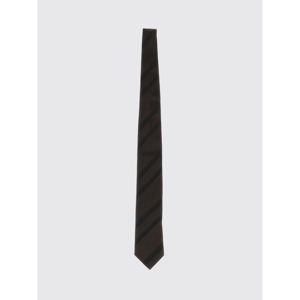 Brunello Cucinelli Men Brunello Cucinelli Classic Pure Silk Tie With Logo Loop